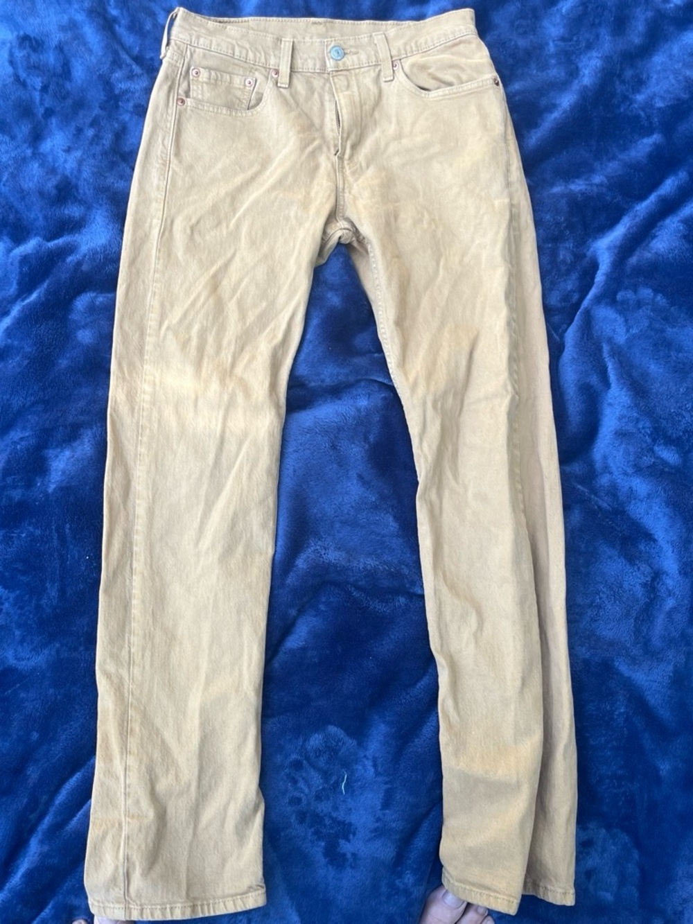 Levi's Slim Straight Khaki Pants in Tan
